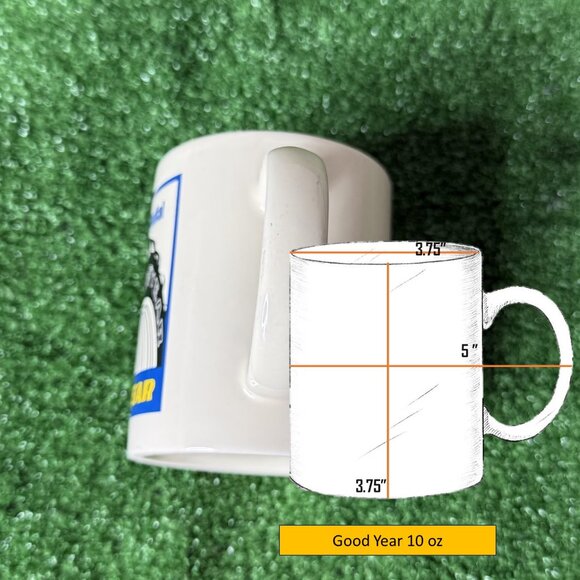 Vintage Goodyear Tires Coffee Mug 10oz Iconic DT 710 Radial Advertisement RARE - Picture 2 of 7